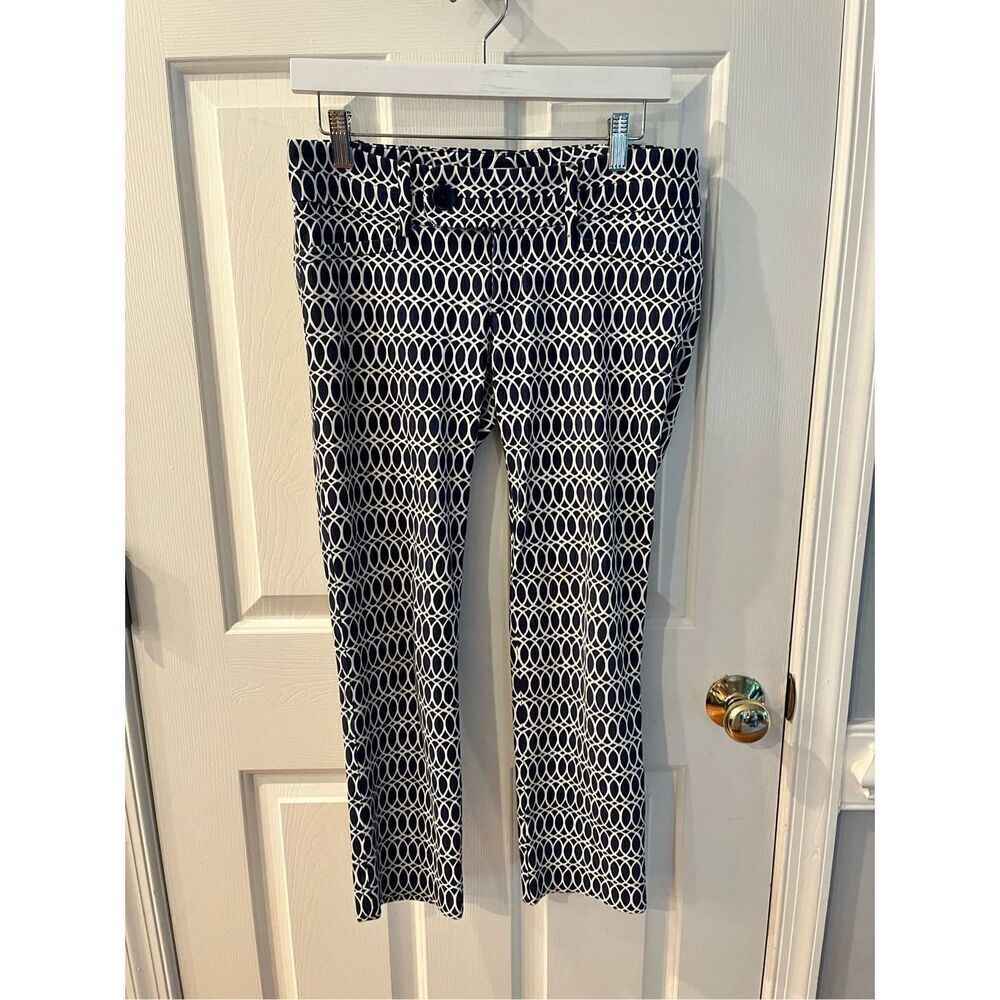 Lilly Pulitzer Blue & White Print Pants sz 2